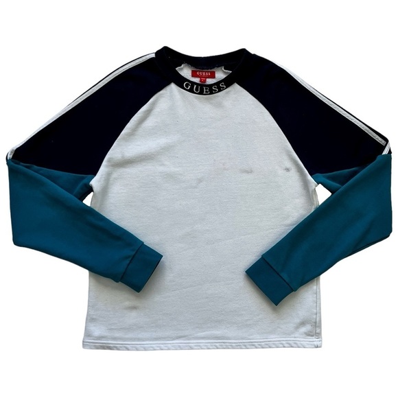 Guess Colorblock Crewneck Pullover - Picture 1 of 7